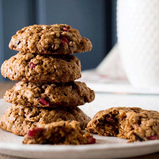 Chocolate Pomegranate Pecan Cookies