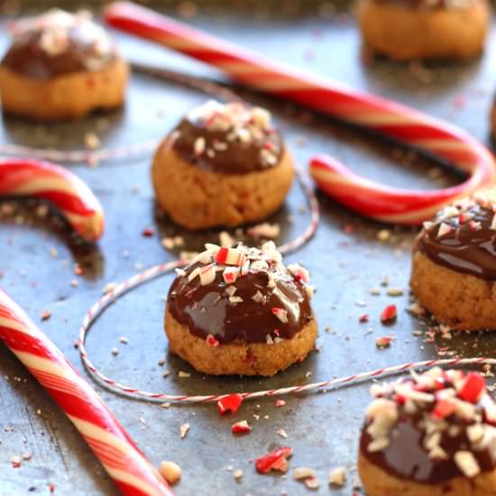 Peppermint Shortbread Cookies