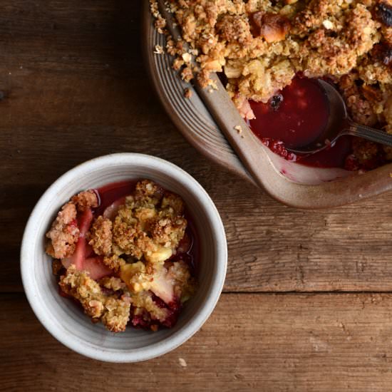 Apple & Raspberry Crumble