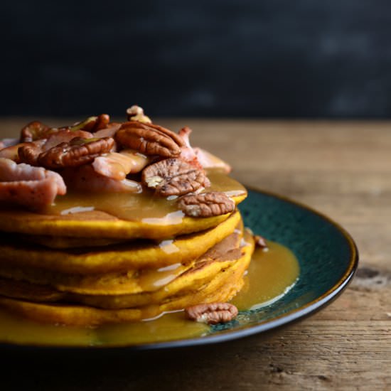 Pumpkin Pancakes with Butterscotch