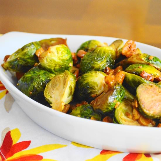 Cashew Roasted Brussels Sprouts