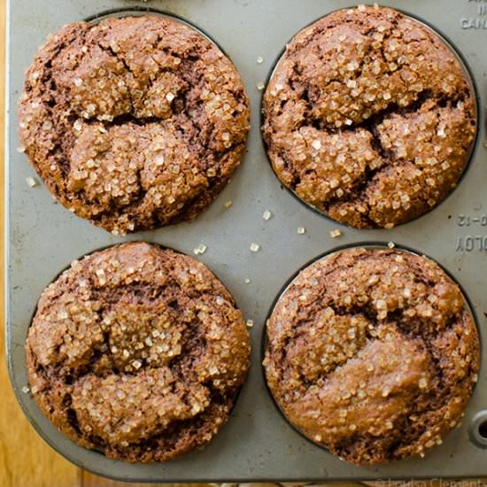 Whole Wheat Gingerbread Muffins