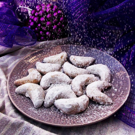 Lavender Crescent Cookies
