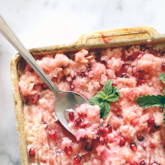 Pomegranate Pineapple Granita