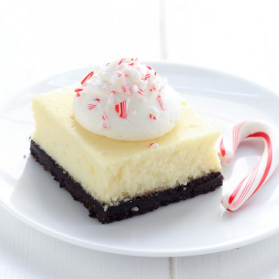 Peppermint Cheesecake Bars