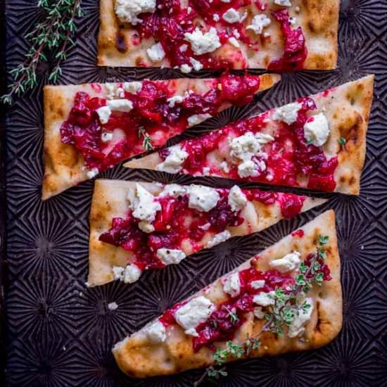 Cranberry and Goat Cheese Flatbread