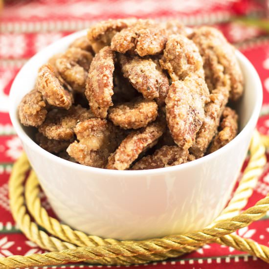 Cinnamon Spiced Candied Pecans