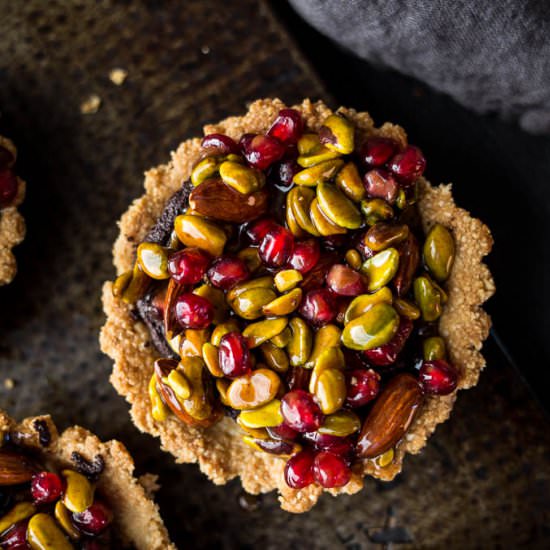 Pomegranate Pistachio Tarts