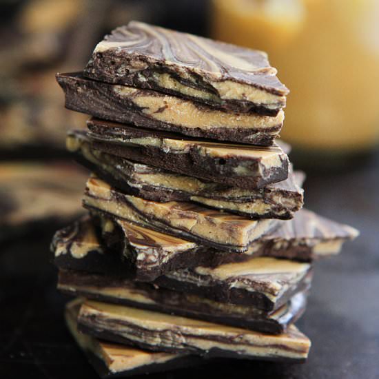 Peanut Butter Chocolate Swirl Bark