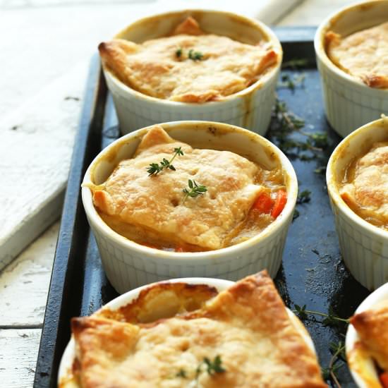 Thyme & White Bean Pot Pies