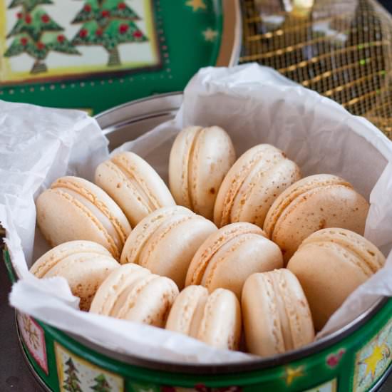 Eggnog Macarons