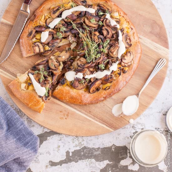 Mushroom & Leek Brioche Tart