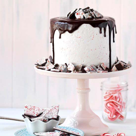 Peppermint Bark Layer Cake