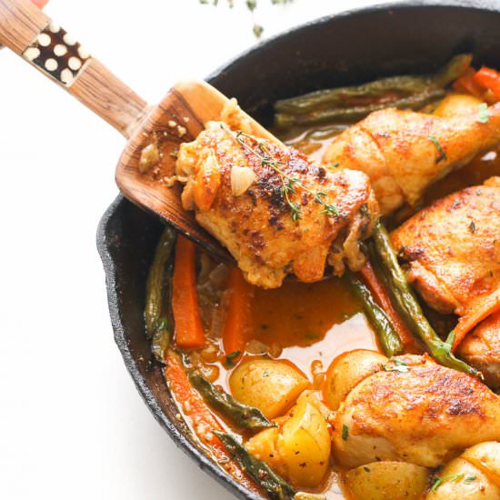 Braised Thyme Garlic Chicken