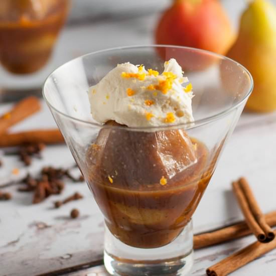 Mulled Cinnamon-Orange Pears