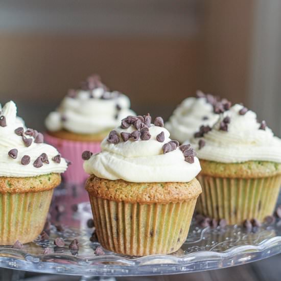 Mint Chocolate Chip Cupcakes