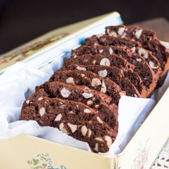 GF Chocolate Hazelnut Biscotti