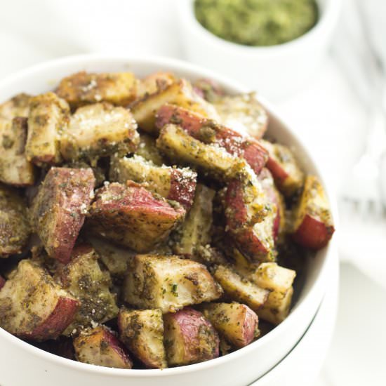 Pesto Parmesan Potatoes