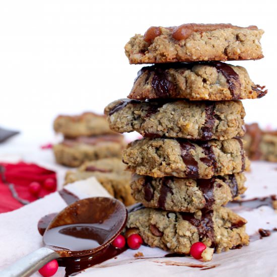 Chocolate Drizzle Ginger Cookies