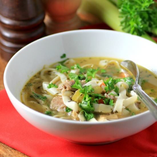 Easy Light Turkey Noodle Soup