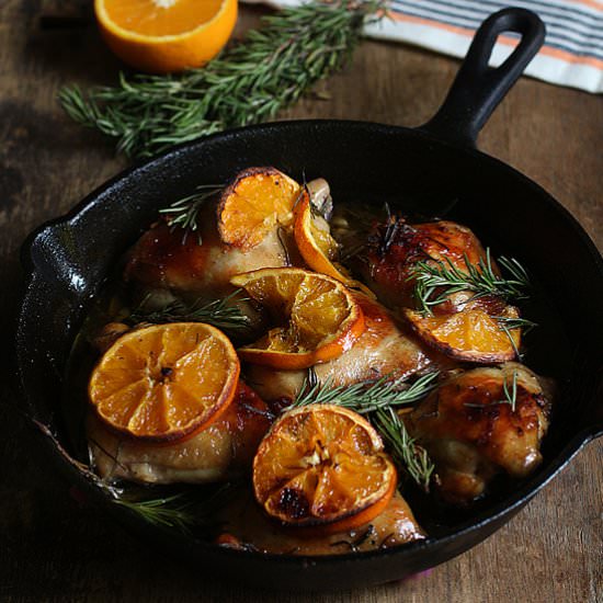 Orange Rosemary Roasted Chicken