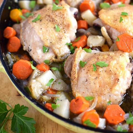 Oven Roasted Chicken w/ Winter Vegetables