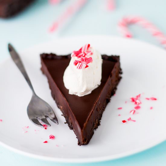 Chocolate Mint Tart and Cream