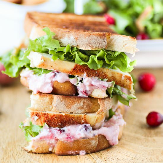 Cranberry Cheese Turkey Panini