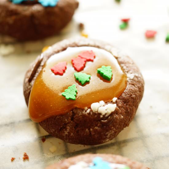 Chocolate Thumbprint Cookie Caramel