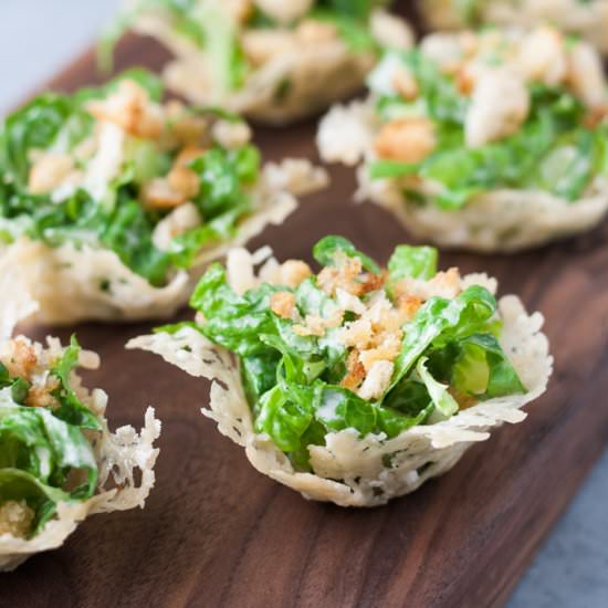 Mini Chopped Caesar Salad Cups
