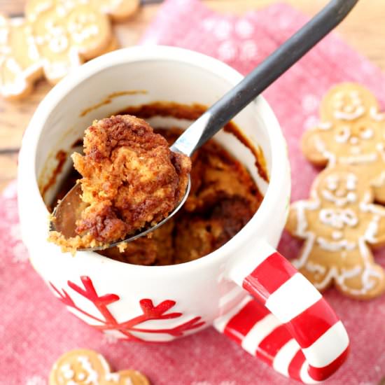 Gingerbread Microwave Mug Cake