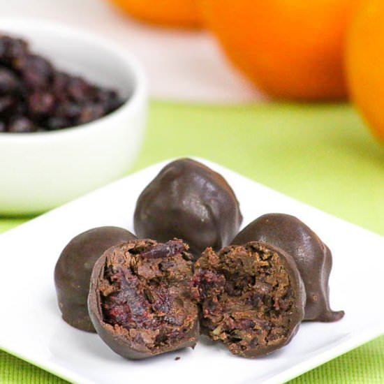 Cranberry Orange Walnut Truffles
