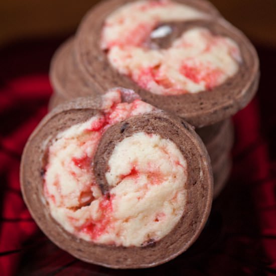 Chocolate Peppermint Swirl Cookies