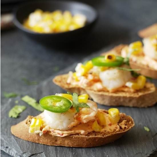 Spicy Shrimp Crostini
