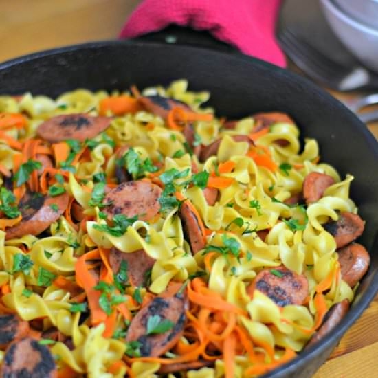 Kielbasa and Noodles