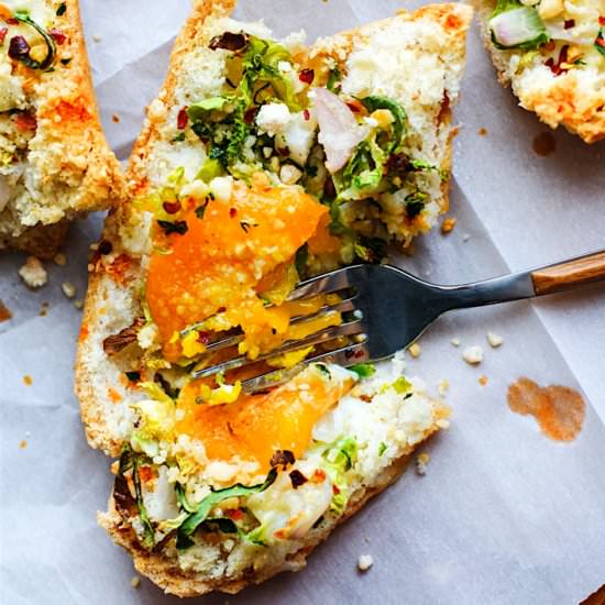 Veggie Stuffed Baked Egg Boats