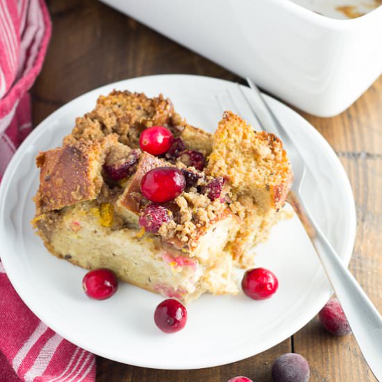 Overnight Cranberry French Toast