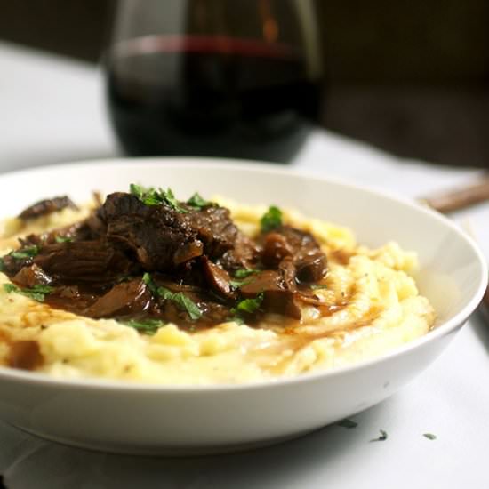 wine braised short ribs