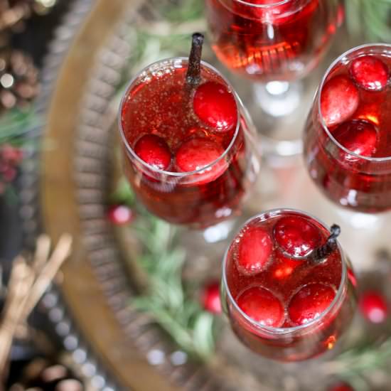 Vanilla Cranberry Mimosas
