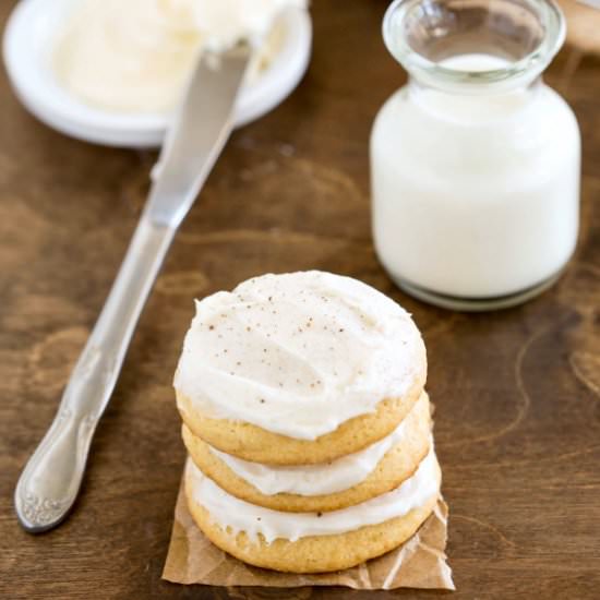 Frosted Eggnog Cookies