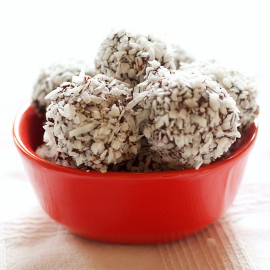 Peppermint Chocolate Snowball Truffle