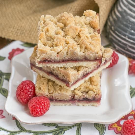 Raspberry Crumb Bars