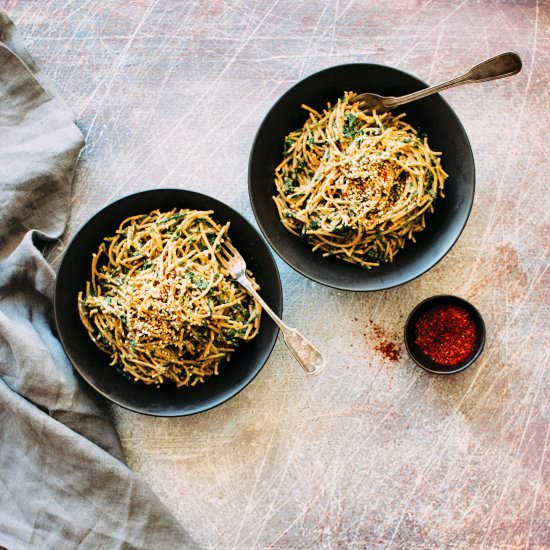 Spinach Gomae Noodles
