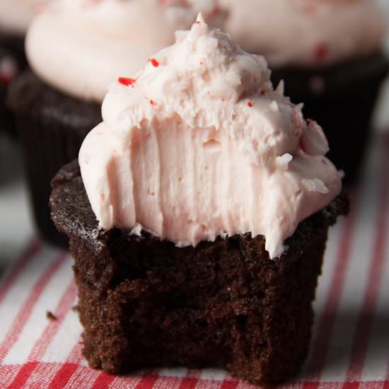 Candy Cane Cupcakes