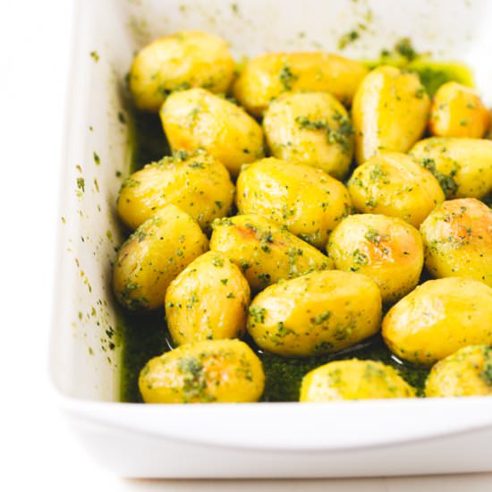 Roasted Pesto Potatoes