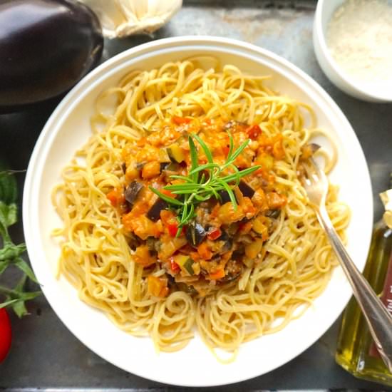 Vegetarian Pasta with Truffle Oil