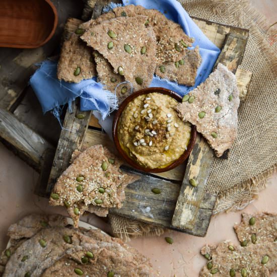 Whole Grain Pita with Lentil Hummus
