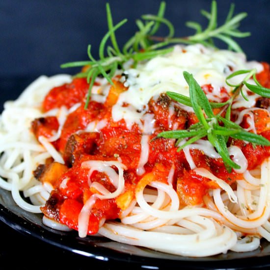 Veggie loaded spaghetti sauce