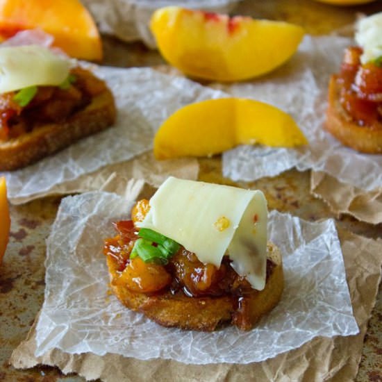 Bacon & Peach Bruschetta