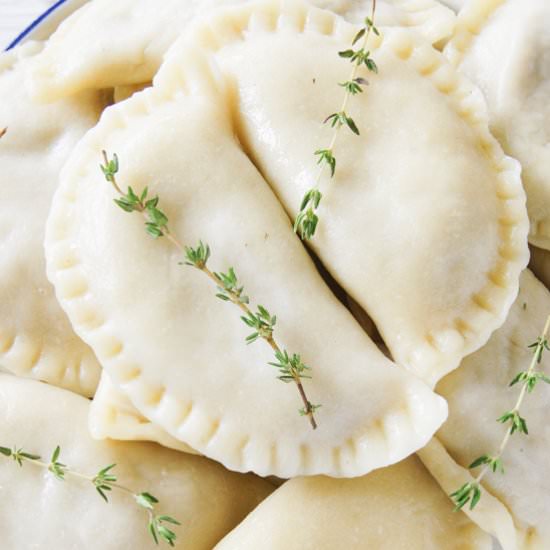 Pierogi with Cabbage and Mushrooms